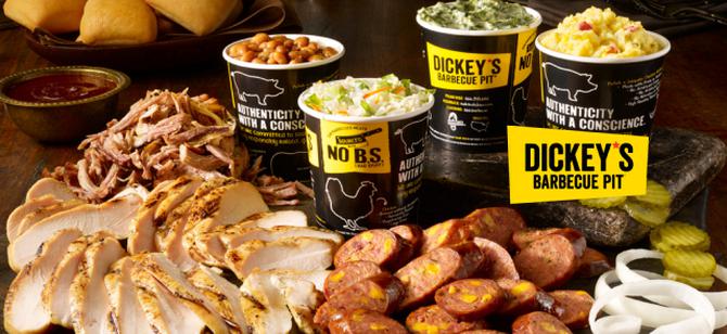 May contain: examples of dishes served in the Dickey's Barbecue Pit (CA-1249) restaurant, interior or exterior of Dickey's Barbecue Pit (CA-1249) restaurant