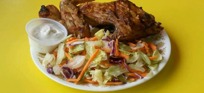 May contain: examples of dishes served in the Chicken Delight restaurant, interior or exterior of Chicken Delight restaurant