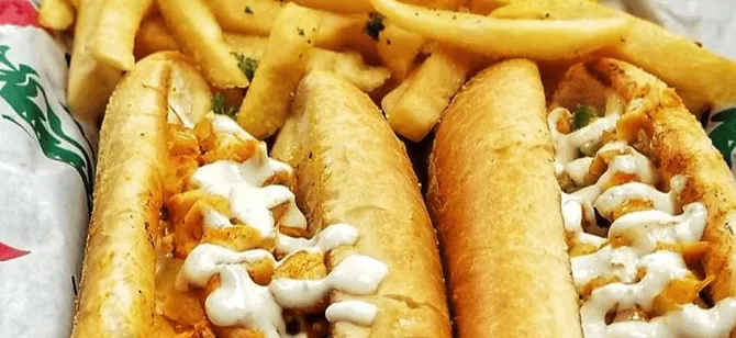 May contain: examples of dishes served in the Deens Cheesesteak & Pizza - Little York Rd restaurant, interior or exterior of Deens Cheesesteak & Pizza - Little York Rd restaurant