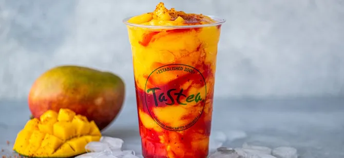 May contain: examples of dishes served in the Tastea - Sunnyvale restaurant, interior or exterior of Tastea - Sunnyvale restaurant