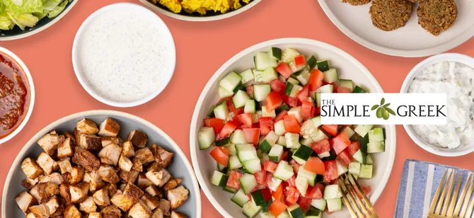 May contain: examples of dishes served in the The Simple Greek - Columbus restaurant, interior or exterior of The Simple Greek - Columbus restaurant