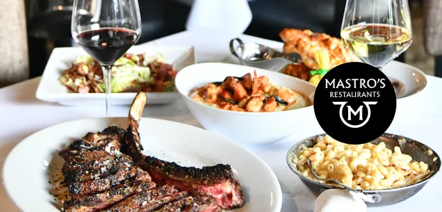 May contain: examples of dishes served in the Mastro's - San Francisco restaurant, interior or exterior of Mastro's - San Francisco restaurant