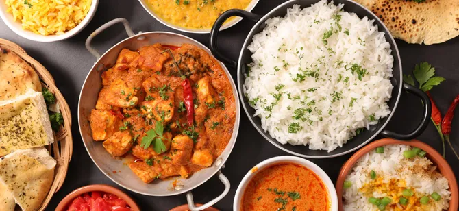 May contain: examples of dishes served in the Empyrean Indian Kitchen
Times Square NYC restaurant, interior or exterior of Empyrean Indian Kitchen
Times Square NYC restaurant