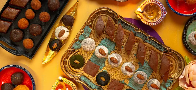 May contain: examples of dishes served in the Saffron sweets restaurant, interior or exterior of Saffron sweets restaurant