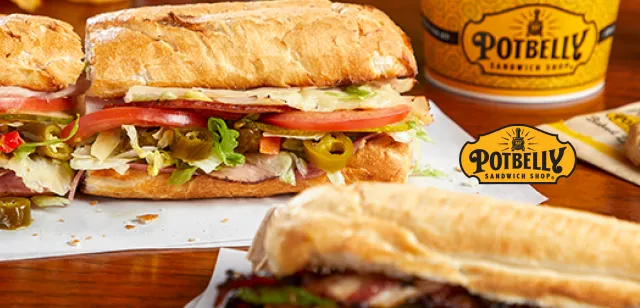 May contain: examples of dishes served in the Potbelly Sandwich Shop - Greenwood restaurant, interior or exterior of Potbelly Sandwich Shop - Greenwood restaurant