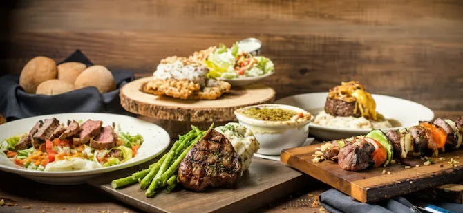 May contain: examples of dishes served in the All American Steakhouse - Ashburn restaurant, interior or exterior of All American Steakhouse - Ashburn restaurant