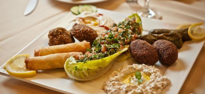 May contain: examples of dishes served in the Arabian Nights restaurant, interior or exterior of Arabian Nights restaurant