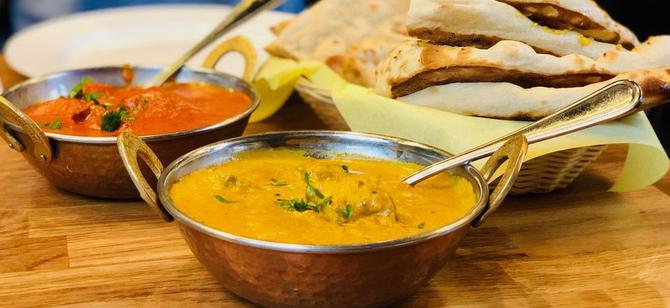 May contain: examples of dishes served in the Little Delhi restaurant, interior or exterior of Little Delhi restaurant
