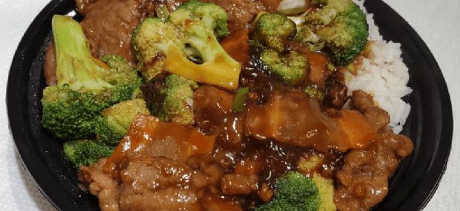 May contain: examples of dishes served in the Golden Woks restaurant, interior or exterior of Golden Woks restaurant
