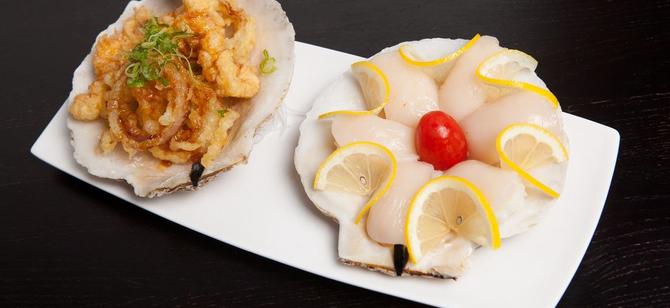 May contain: examples of dishes served in the Yuubi restaurant, interior or exterior of Yuubi restaurant