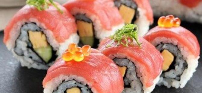 May contain: examples of dishes served in the Toyama Sushi restaurant, interior or exterior of Toyama Sushi restaurant