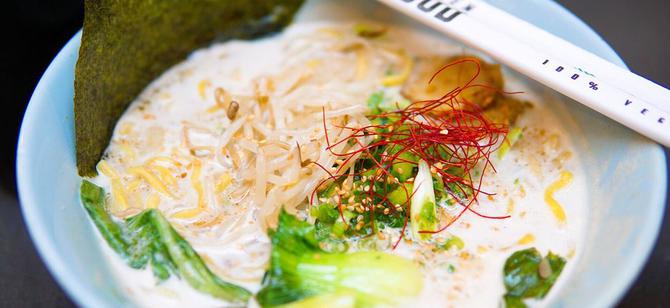 May contain: examples of dishes served in the Ramen Hood restaurant, interior or exterior of Ramen Hood restaurant
