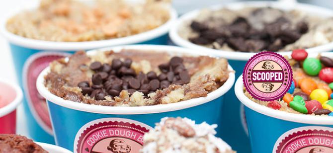 May contain: examples of dishes served in the Scooped Cookie Dough Bar - Washington Blvd restaurant, interior or exterior of Scooped Cookie Dough Bar - Washington Blvd restaurant