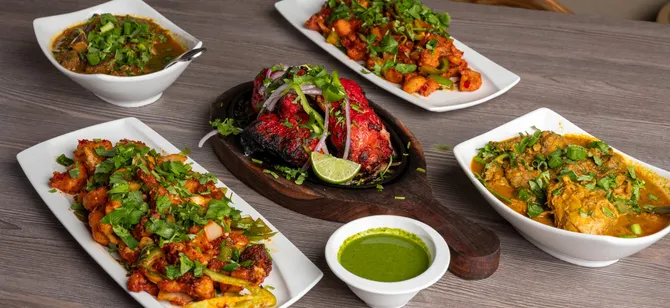 May contain: examples of dishes served in the Urban Grill restaurant, interior or exterior of Urban Grill restaurant