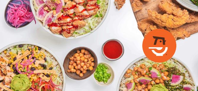 May contain: examples of dishes served in the Starbird Bowls restaurant, interior or exterior of Starbird Bowls restaurant