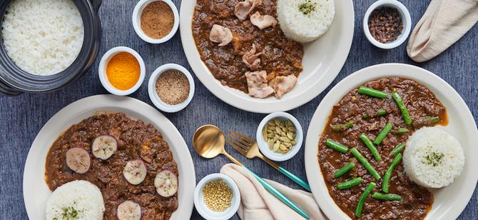 May contain: examples of dishes served in the My Curry restaurant, interior or exterior of My Curry restaurant