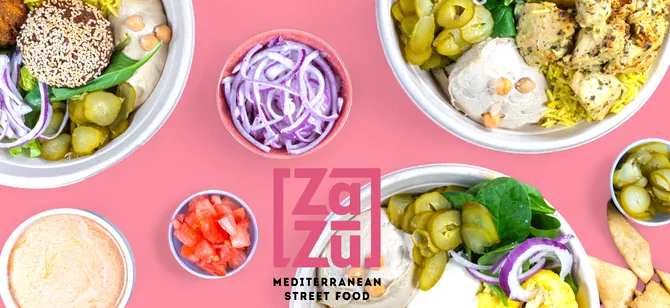 May contain: examples of dishes served in the ZaZu Mediterranean Street Food restaurant, interior or exterior of ZaZu Mediterranean Street Food restaurant