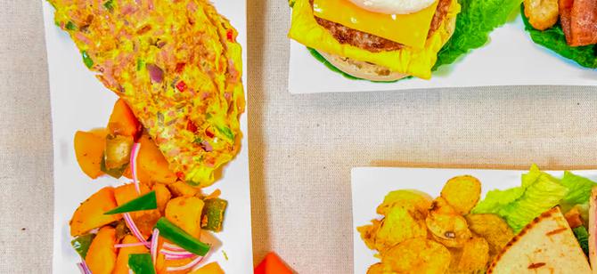 May contain: examples of dishes served in the Heavenly Market restaurant, interior or exterior of Heavenly Market restaurant