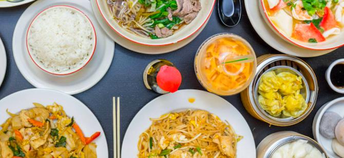 May contain: examples of dishes served in the Thai Mis Delicias - Fresh NY restaurant, interior or exterior of Thai Mis Delicias - Fresh NY restaurant