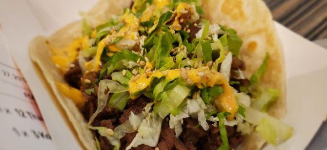 May contain: examples of dishes served in the Liberty Taco restaurant, interior or exterior of Liberty Taco restaurant