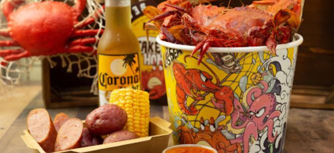 May contain: examples of dishes served in the Nola Seafood restaurant, interior or exterior of Nola Seafood restaurant