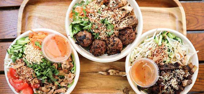 May contain: examples of dishes served in the My Lai restaurant, interior or exterior of My Lai restaurant