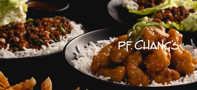 May contain: examples of dishes served in the P.F. Chang's - Huntsville restaurant, interior or exterior of P.F. Chang's - Huntsville restaurant