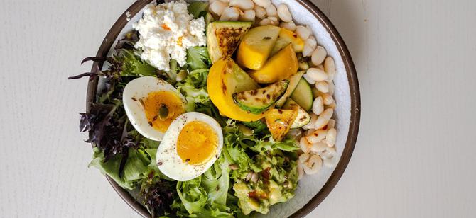 May contain: examples of dishes served in the Blue Park Kitchen restaurant, interior or exterior of Blue Park Kitchen restaurant