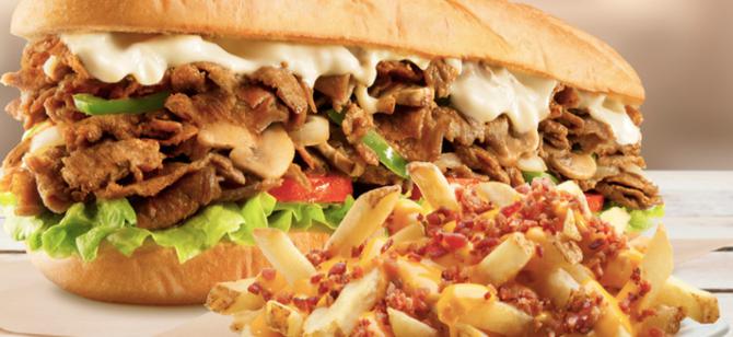May contain: examples of dishes served in the Charleys Cheesesteaks and Wings - Walmart - W Lower Buckeye Rd, AZ restaurant, interior or exterior of Charleys Cheesesteaks and Wings - Walmart - W Lower Buckeye Rd, AZ restaurant