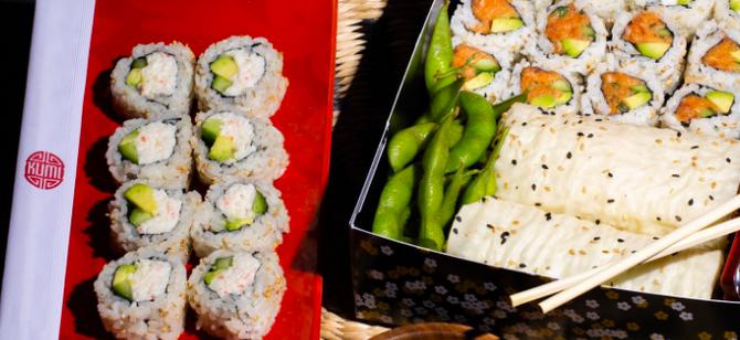 May contain: examples of dishes served in the Kumi - 10th Ave restaurant, interior or exterior of Kumi - 10th Ave restaurant