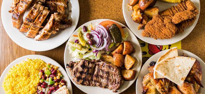May contain: examples of dishes served in the Tina's Cuban Cuisine restaurant, interior or exterior of Tina's Cuban Cuisine restaurant