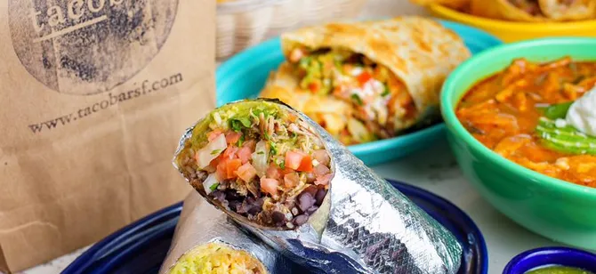 May contain: examples of dishes served in the TacoBar restaurant, interior or exterior of TacoBar restaurant