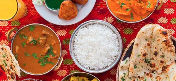 May contain: examples of dishes served in the Nizam of India restaurant, interior or exterior of Nizam of India restaurant