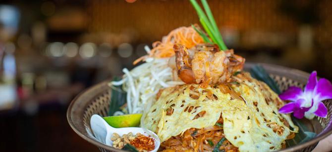 May contain: examples of dishes served in the Osha Thai Restaurant and Lounge restaurant, interior or exterior of Osha Thai Restaurant and Lounge restaurant