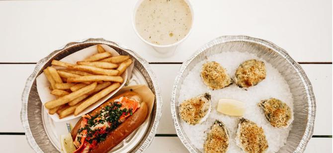 May contain: examples of dishes served in the Broad Street Oyster Company restaurant, interior or exterior of Broad Street Oyster Company restaurant